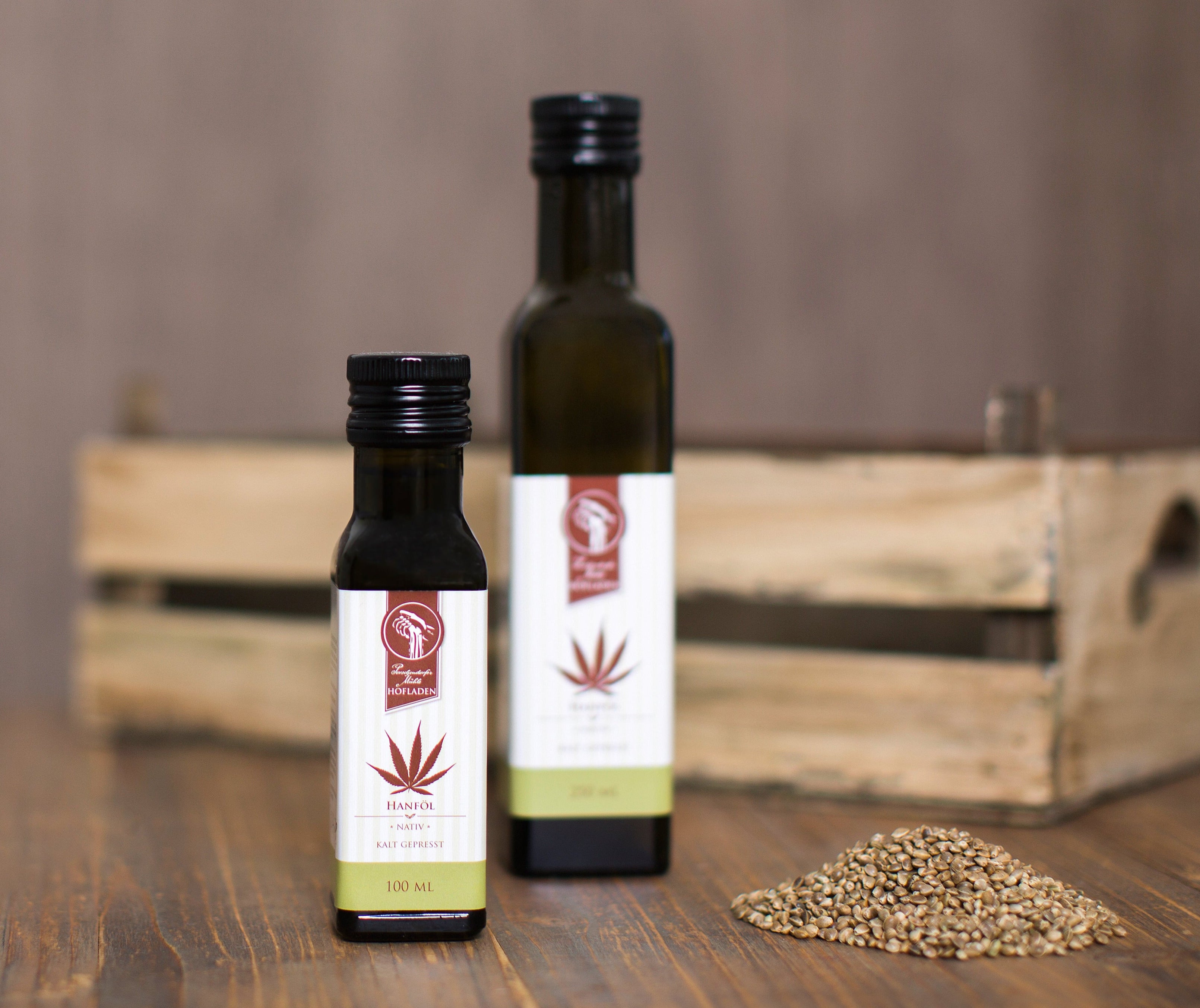 kalt gepresstes Hanföl aus der Porschendorfer Mühle